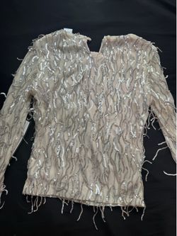 Juniors' Fringe Detail Long Sleeve Top  Alex & sophia