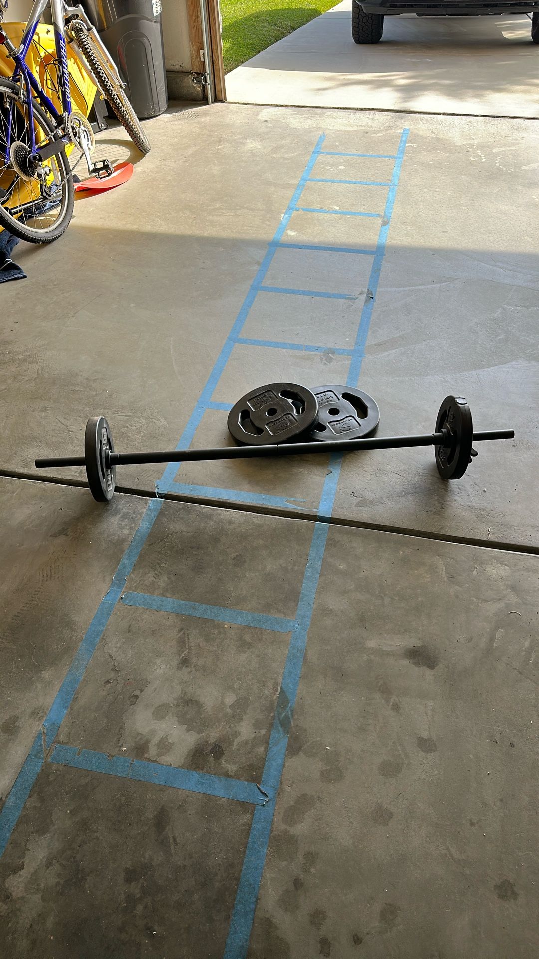 Rubber Barbell w/plates