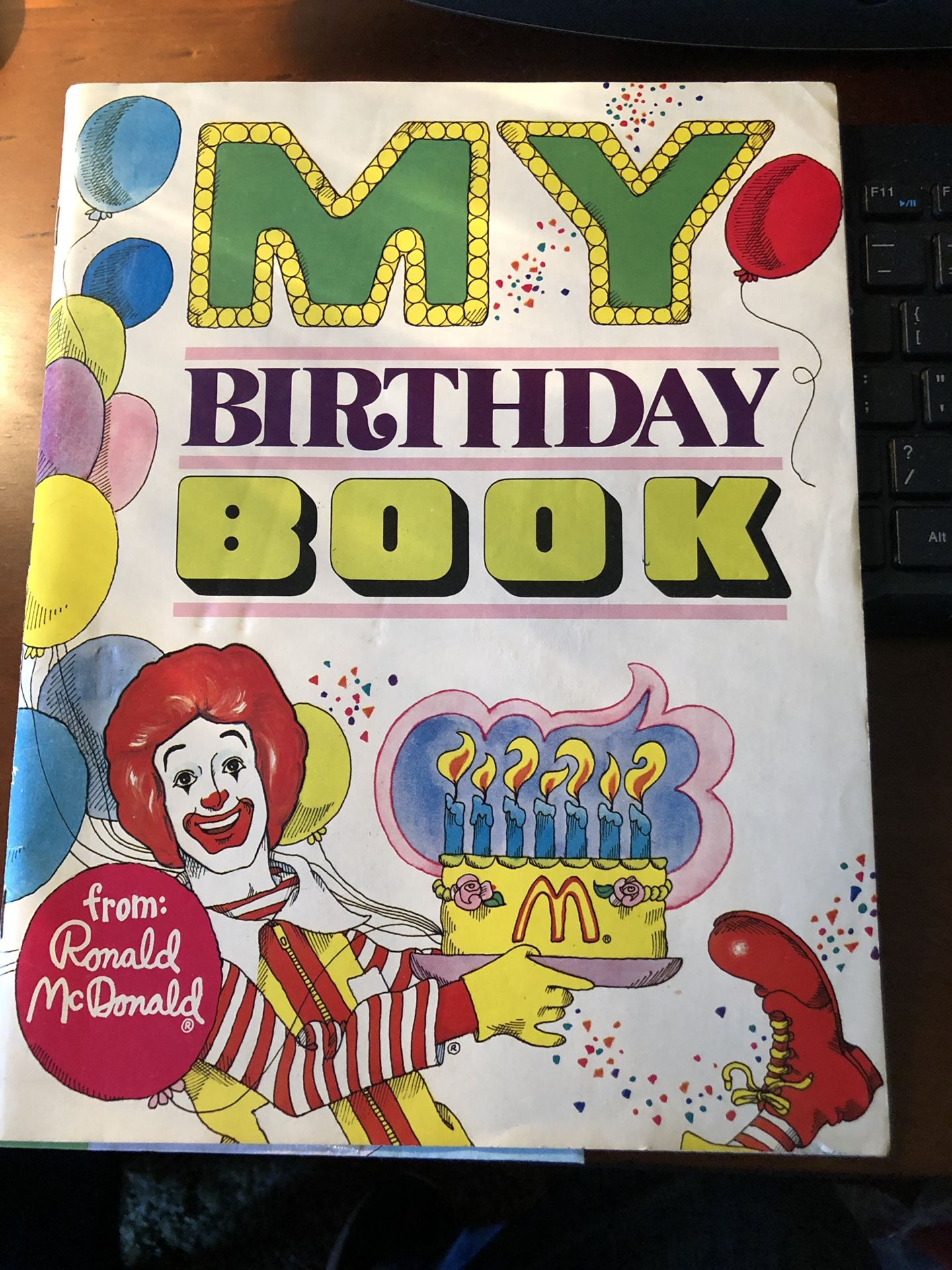 Ronald McDonald Birthday Book