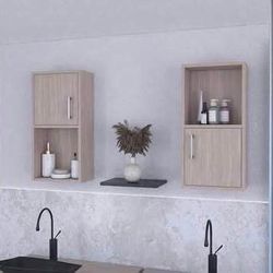 2 For $65 Newly Assembled Dixie 2 Bathroom Medicine cabinets with Storage & Open Shelf