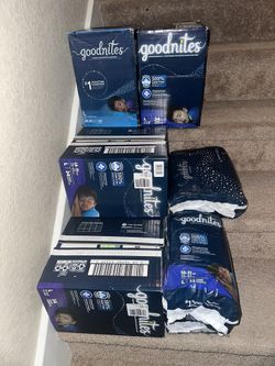 Pullups: Good Nites Pullups. $10 A BOX $5 A BAG