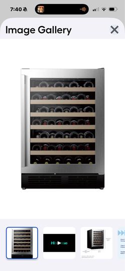Hisense 23.4-in W 54-Bottles Stainless Steel Built-in/ Freestanding Indoor Wine Cooler
