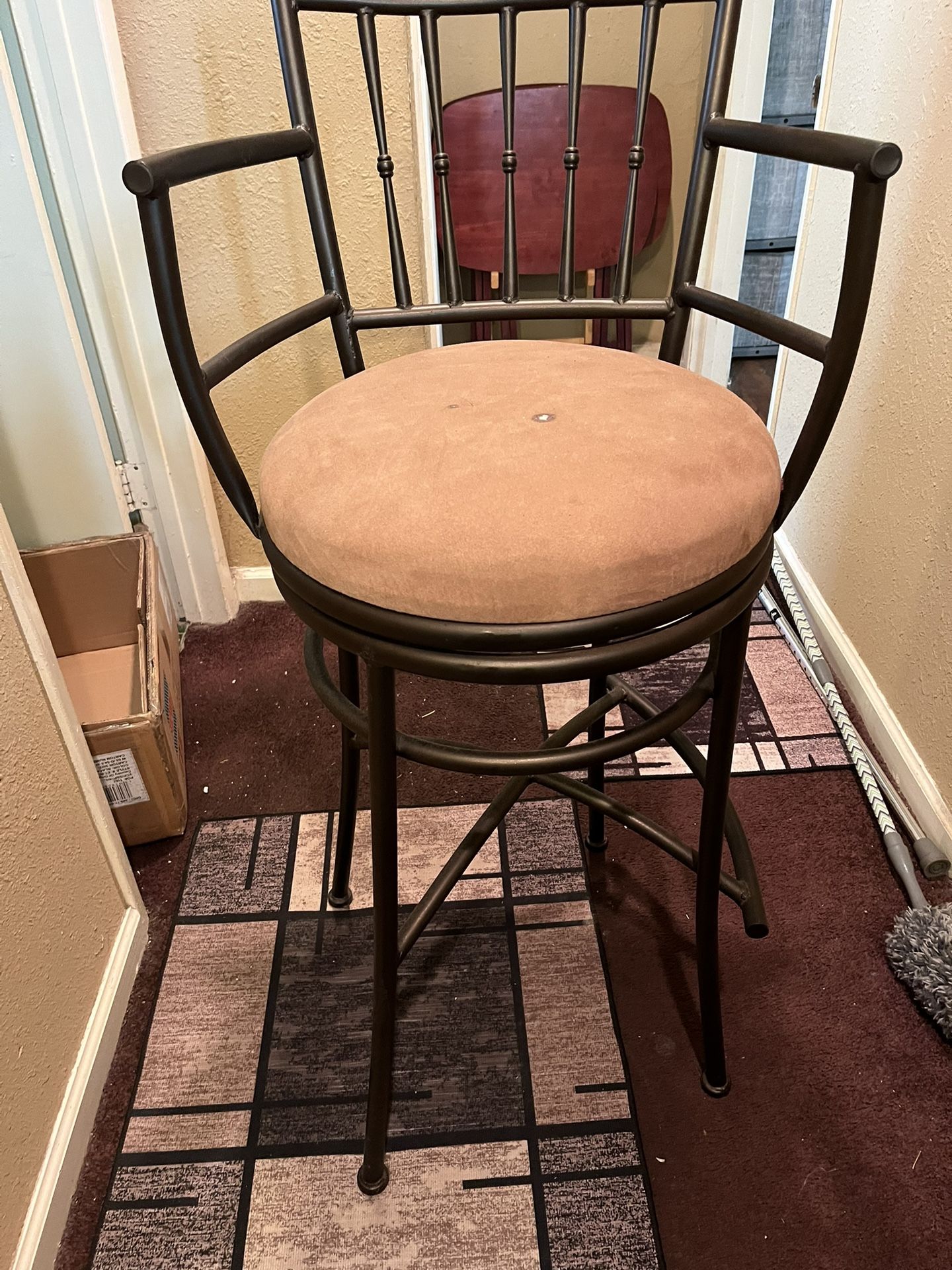 Heavy bronze high bar stools 