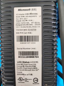 Microsoft Xbox power supply