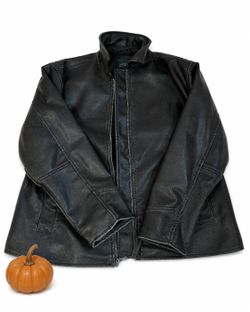 Brown leather jacket