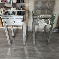 Mirrored nightstands 