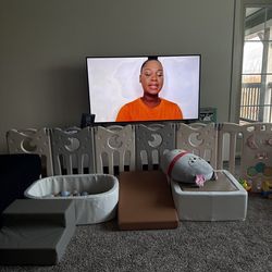 Climbing blocks and ball pit