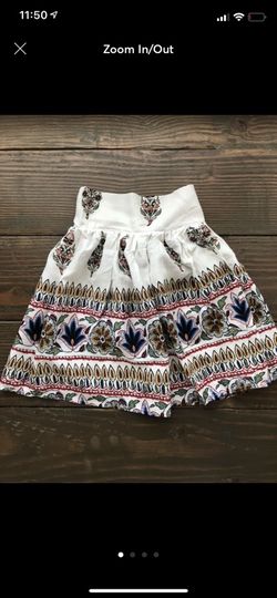 3-6 month boho baby skirt