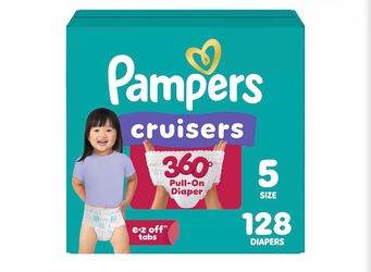 Pampers cruisers size 5, 128 count