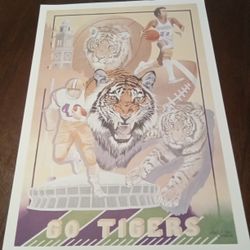 Vintage LSU Tigers Poster