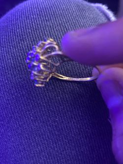 Gold and silver rings and necklace stamped