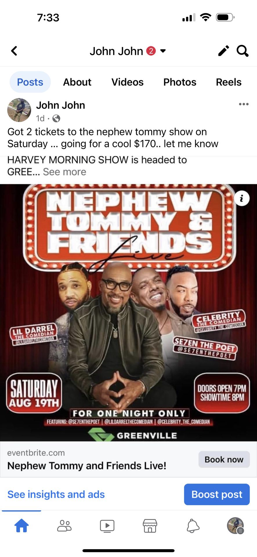 Nephew Tommy And Friends Comedy Show 