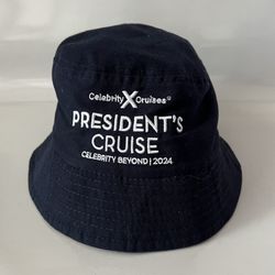 Celebrity X Cruises 2024 President's Cruise Blue Bucket Sun Hat Size S