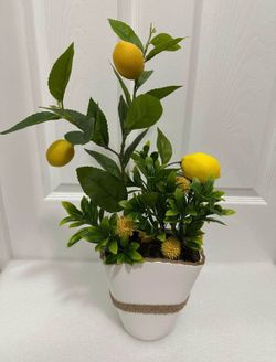 Handmade 21" Faux Lemon Tree Kitchen Decor