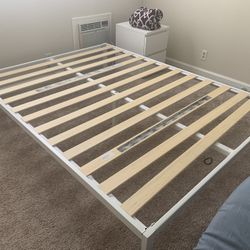 White Queen Bed frame 