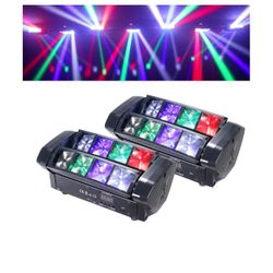 LED Mini Spider Moving Head Light 8x5W Beam Stage Lights RGBW Sound Activated...