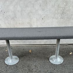 Heavy Duty Plastic Gym Bench With Metal Pedestals