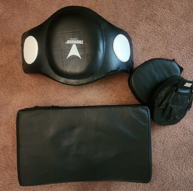 Proforce Thunder Belt, Kicking Bag, and Kicking Gloves