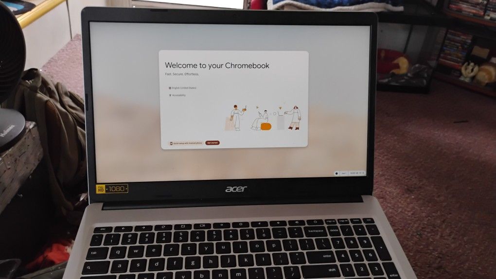 Acer Chrome Grey Touch Screen Laptop