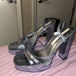 Zara Silver Heels 