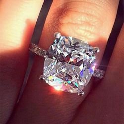 Women Jewelry 925 Silver White Sapphire Ring Sz 6-10