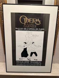 Framed 1989 Opéra de Paris Garnier poster