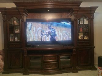 Entertainment Center, couches, coffee tables, TV NoT Included