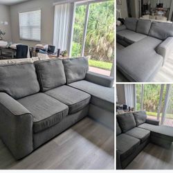 Blue Gray Couch 