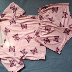 Cute Butterfly Pijama Set 