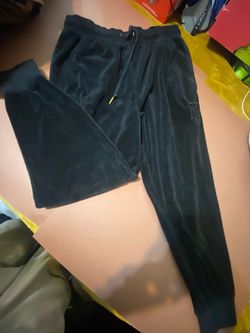 Black Velour Jogger Sweatpants