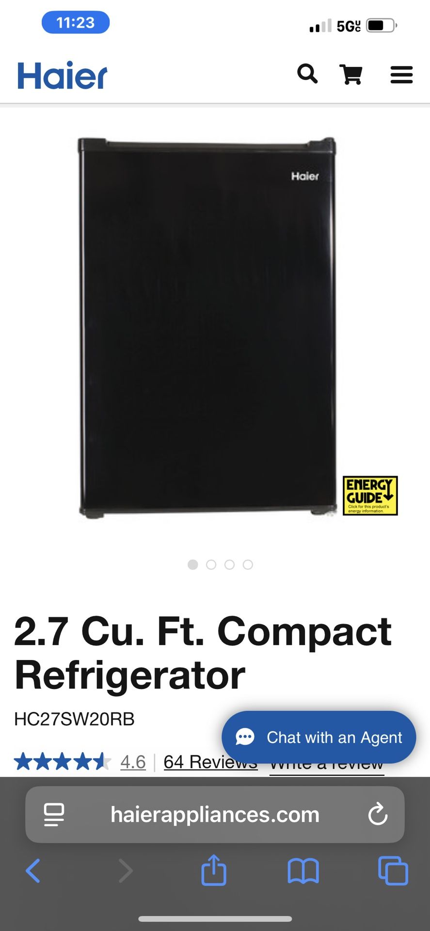 2.7 Cu. Ft. Compact Refrigerator