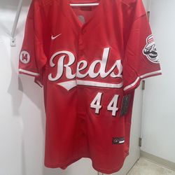 Cincinnati Reds De La Cruz  stitched jersey In memory of Pete Rose on the sleeve