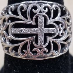 Sterling Silver Ring With a Cross 
