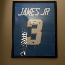 Derwin James #3 Los Angeles Chargers Signed Custom Framed Jersey