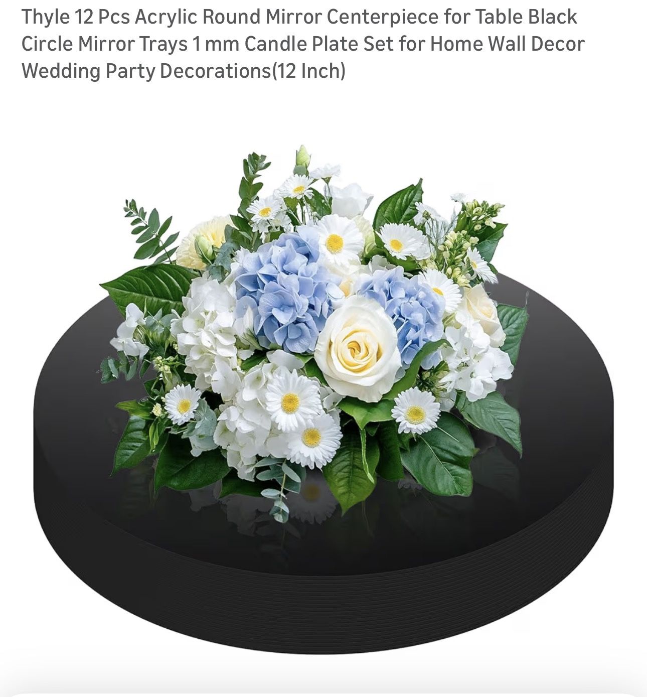 Round Mirror Centerpiece Tray