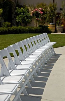 White Resin Outdoor Indoor Chairs, Folding Chairs Party Event Commercial Grade Folding Chairs
