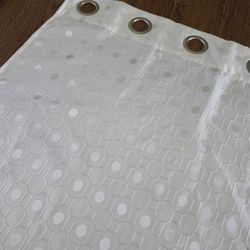 4 panels 84 inch white curtains with grommets