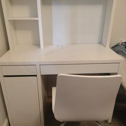 Modern White IKEA Furniture/Student/Dorm Perfect
