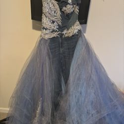 Handmade denim and diamond outfit