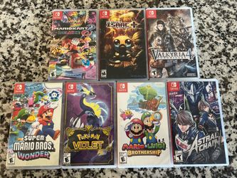 Mario Kart 8 Deluxe Pokemon Violet Super Mario Wonder Astral Chain the Binding of Isaac Mario Luigi Nintendo switch