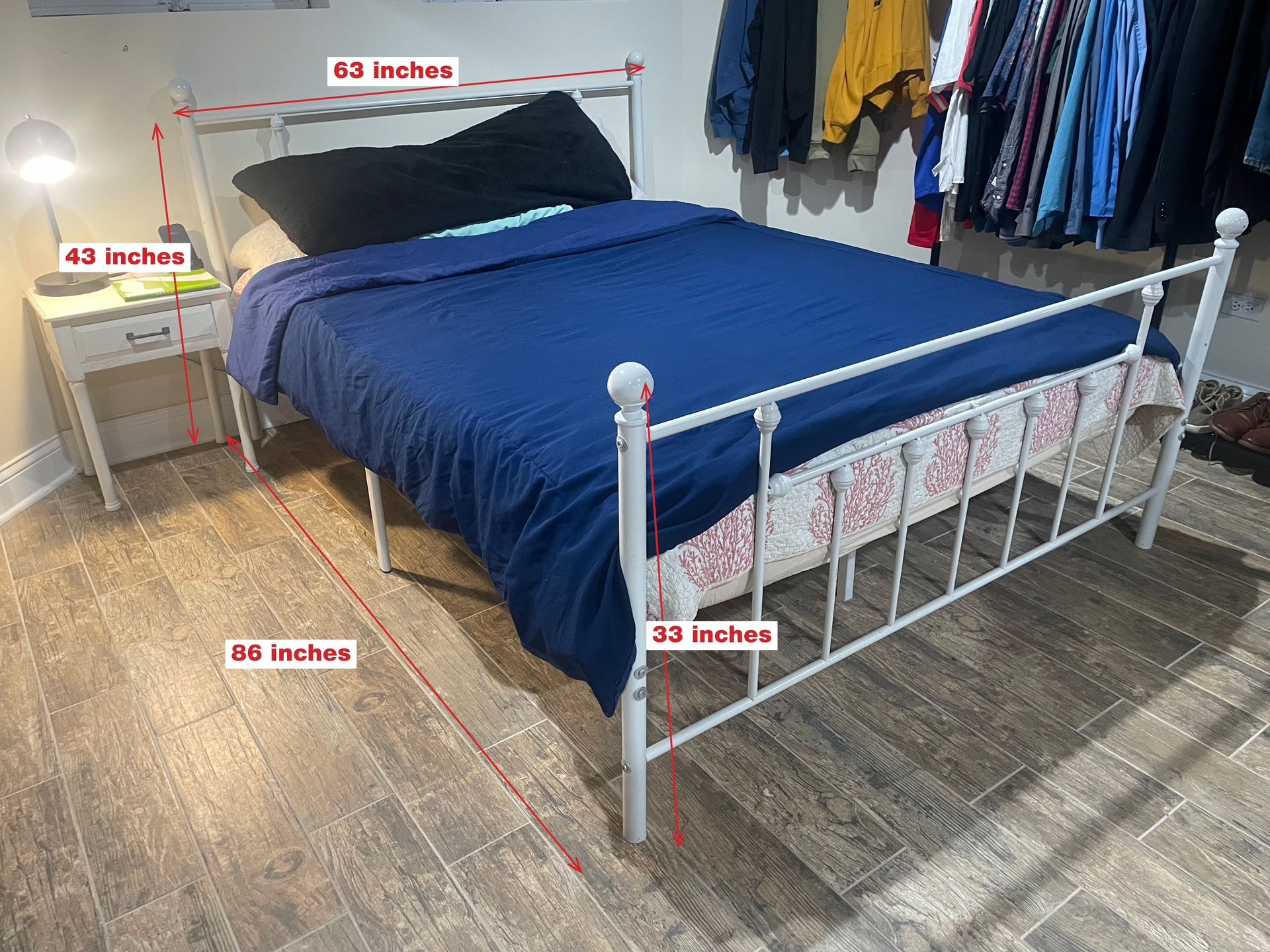 Farmhouse Style Queen Size Bed Frame And Mattress