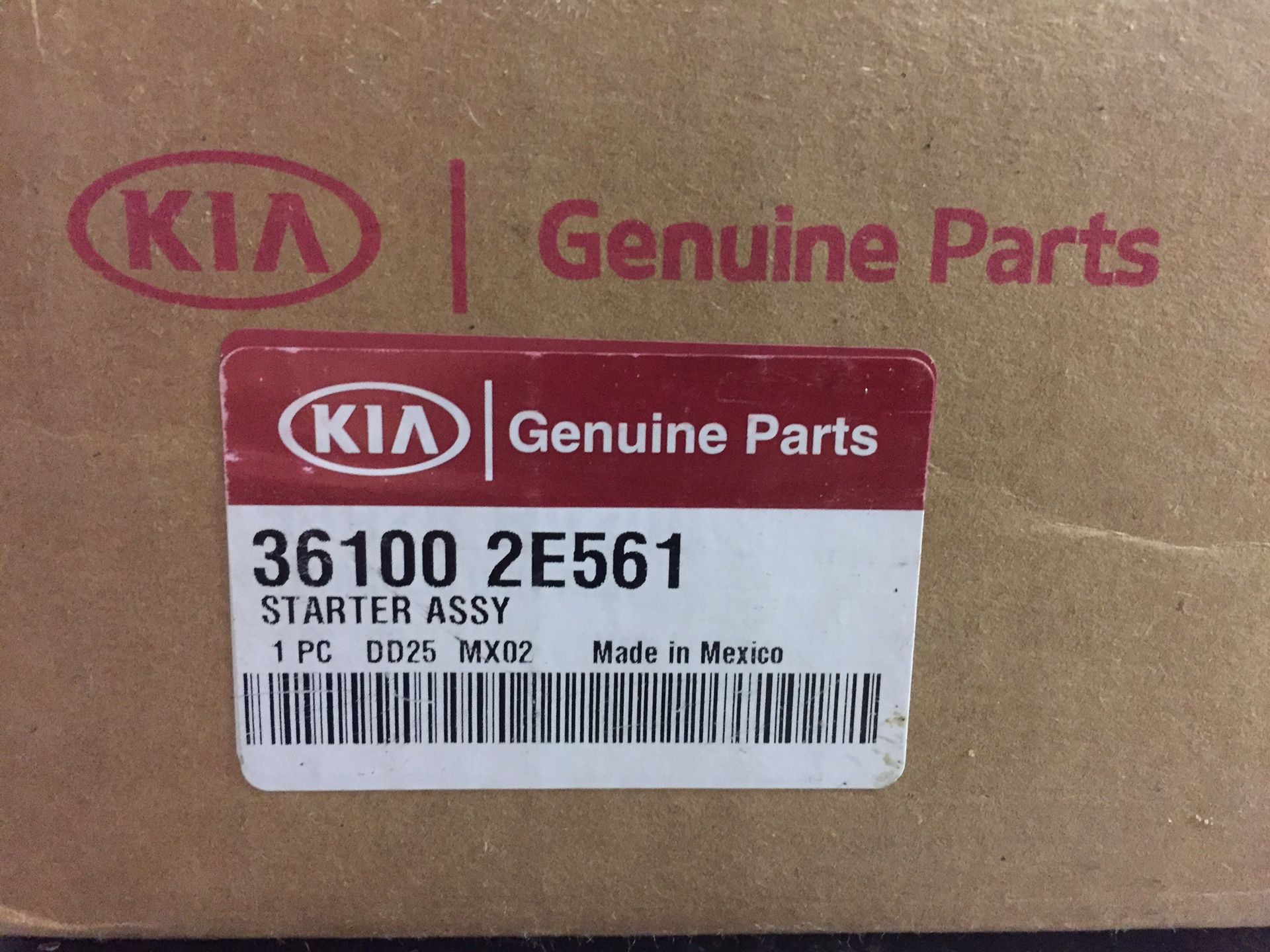 Brand new Kia Forte 2.0 starter in original packaging