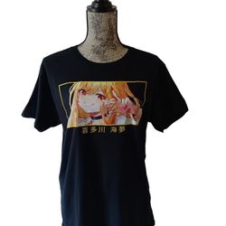 Marin Kitagawa women's black short-sleeve graphic t-shirt size L 