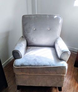 Baby Relax Tinsley Rocking Chair Nursery Rocker Compact Gray Microfiber XLNT