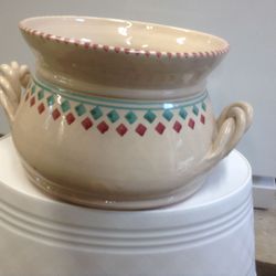 Made In Italy Italian Soup Bowl With Lid And 6 Matching Bowls 