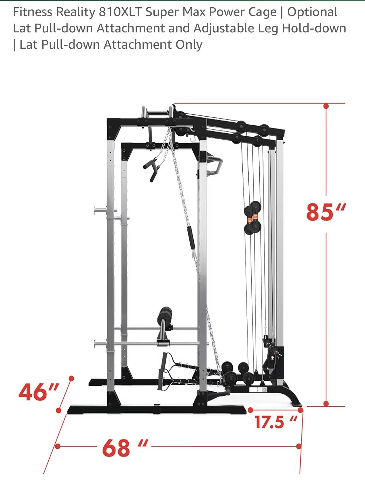 Fitness cage With Cable attachments