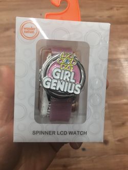 NWT girl genius spinner LCD watch