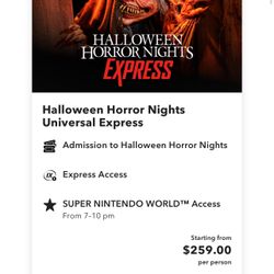 Halloween Horror Nights Express 10/29