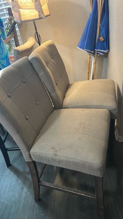 Tufted Upholstered Bar Stools Set of 4