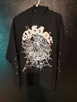 Spider black and white hoodie size large